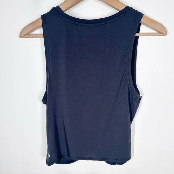 Athleta Black With Ease Twist Front Tank Top Size Large Gym Workout - Picture 7 of 7